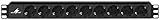 MONACOR RCS-92/SW Rack-Steckdosenleiste mit 9 Schukosteckdosen schwarz