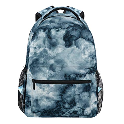 Oarencol Vintage Blau und Weiß Marmor Art Print Rucksack Bookbag Daypack Reise Schule College Tasche für Damen Herren Mädchen Jungen