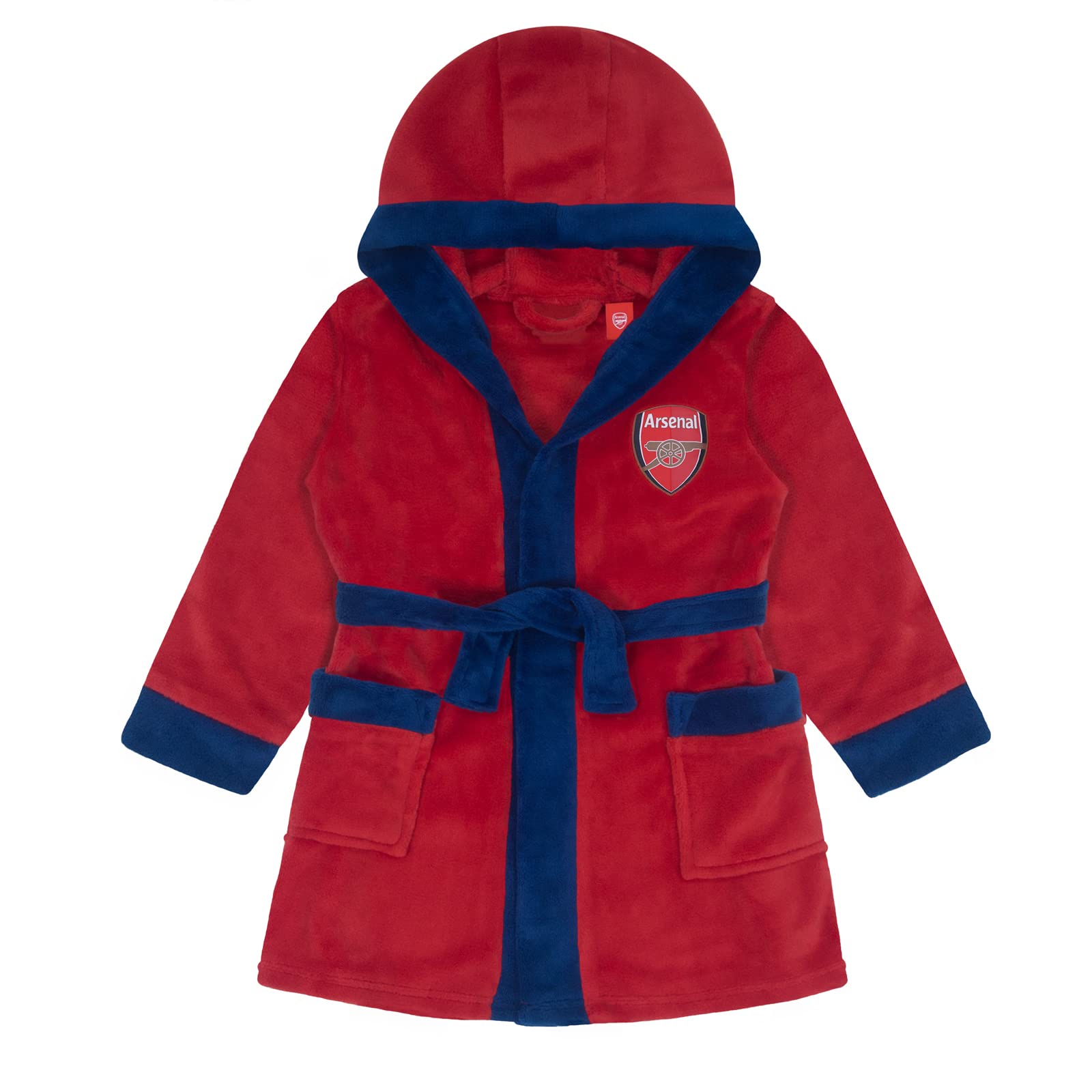 Arsenal FC - Baby Fleece-Bademantel mit Kapuze - Offizielles Merchandise - Geschenk - 12-18 Monate