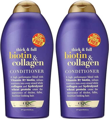 OGX (Thick & Full) Biotin & Collagen Shampoo 19.5oz + Conditioner 19.5oz Duo-Set by Ogx