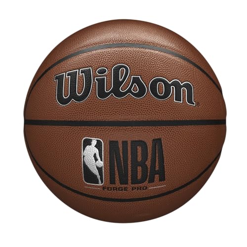 WILSON NBA Forge Series Basketball für drinnen und draußen, Forge Pro, Braun, Größe 17,8–74,9 cm