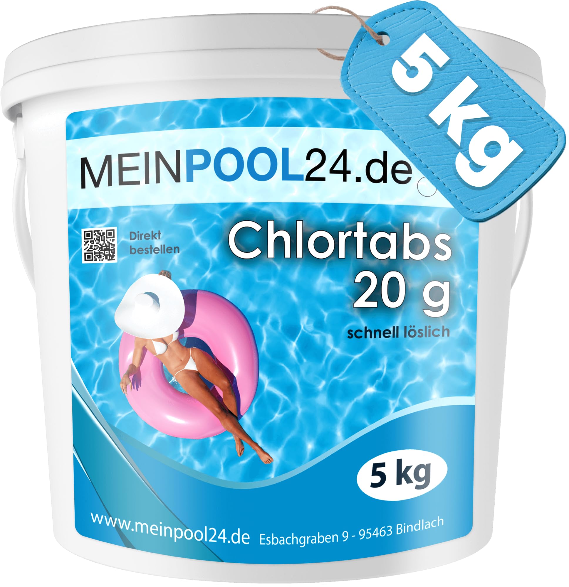 5 kg Chlortabs 20 g für den Swimmingpool Marke Meinpool24.de