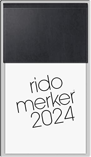 Rido Tischkalender Merker 10,8x20,1cm PP schwarz 2024
