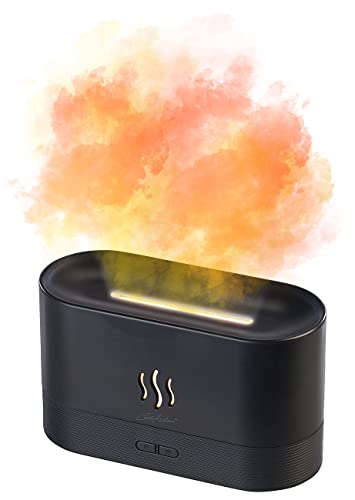 Carlo Milano Aroma Diffusor: Ultraschall-Aroma-Diffuser mit zuschaltbarer LED-Flamme, USB-Betrieb (Duftlampe, Ultraschall-Luftbefeuchter, Nebelmaschine)