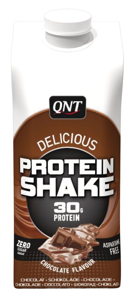 QNT Delicious Protein Shake, Chocolate (12 x 330ml)