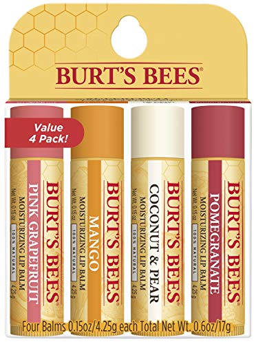 4er Burt's Bees 100% Natural Lip Balm