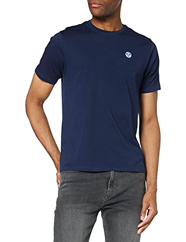 NORTH SAILS Herren SS Tshirt W/Logo T-Shirt, Marineblau, XL