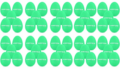 100x Kirstein ES-10G Egg Shaker (Medium-Heavy Version, Schüttelei, Percussion, Rassel, robuste Kunststoff-Hülle, durchsetzungsfähiger Klang) grün