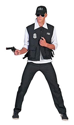 Funny Fashion FBI Agent Kostüm Polizist für Herren Gr. 56 58