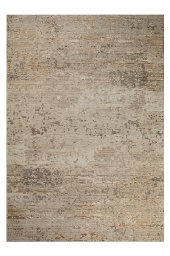 Esprit gewebter Teppich mit seidigem Glanz, heller Farbgebung, einzigartiger Haptik - Luxuriöse Eleganz für moderne Einrichtungen in Wohnzimmer und Schlafzimmer - Upper East Side (110 x 170 cm, beige)