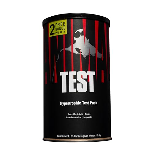 Universal Nutrition ANIMAL Test, Testosteron-Booster in Form von Kapseln mit Ketosterone, unterstützt den Muskelzuwachs & ist ideal für Muskelaufbau, Pre Workout Booster, 23 Portionen