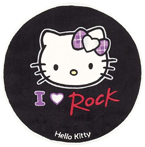 Böing Carpet Hello Kitty Teppich ' I Love Rock ' 80 cm rund