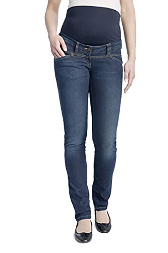 Christoff Schwangerschaftshose Umstandsjeans Five-Pocket-Jeans - Röhre mit leichten Wascheffekten - elastisches Bauchband - 192/91/80 - blau - Gr. 38