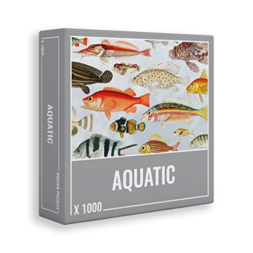 Cloudberries Aquatic – Wunderschön detailliertes Marine Puzzle für Erwachsene, 1000 Teile mit Vintage Fisch-Illustrationen