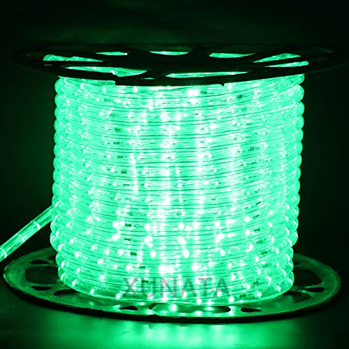 XUNATA 220V-240V LED Lichterschlauch Licht Leiste 36LEDs/m IP65 Wasserdicht Schlauch Seil Lichter für Innen Außen Garten Party Weihnachten Deko（Grün，20M)