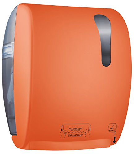 Mar Plast A78050AR Easypaper automatischer Dispenser, Orange 'Soft Touch'/durchsichtig, 405 x 224 x 320mm