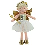 Sweety Toys 11810 Stoffpuppe Fee Plüschtier Prinzessin 60 cm Gold
