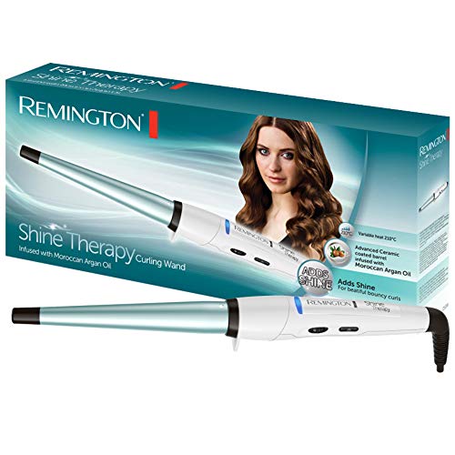 Remington Haarglätter Shine Therapy S8500, Keramikbeschichtung mit hitzeaktivierten Mikrowirkstoffe, weiß/blau