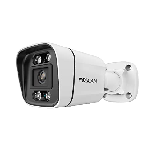 5 MP PoE Outdoor IP-Kamera mit Lichtspots und Sirene - Foscam V5EP Weiß