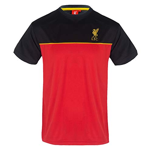 Liverpool FC - Herren Trainingstrikot aus Polyester - Offizielles Merchandise - Geschenk für Fußballfans - Schwarz - M
