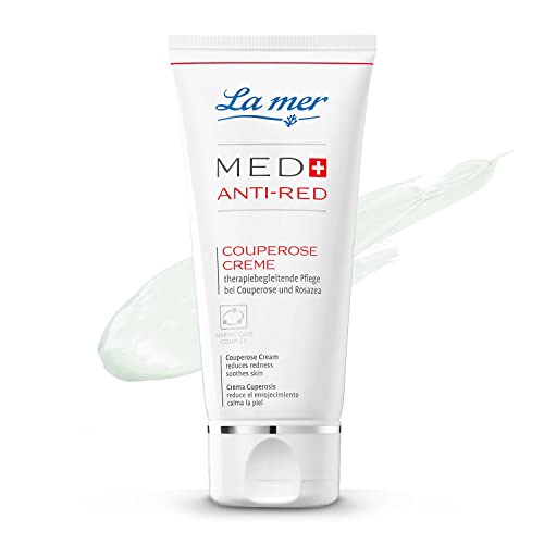 La mer – Med+ Anti-Red - Couperose Creme Tag und Nacht - Reduziert Hautrötungen im Gesicht – Intensive Pflege für gereizter Haut - ohne Duftstoff - 50 ml