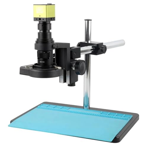 Mikroskop-Zubehör-Kit UHD 4K 8MP HDMI Messung Video Mikroskop Kamera 180X 300X 200X 500X Video Mikroskop Objektiv for PCB Uhr Telefon Löten Mikroskopische Objektträger (Color : B, Size : 180X)