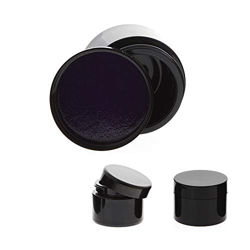 Miron-Glas Violett Tiegel flach 100 ml Energieschutz Deckel, Leere Kosmetex Violettglas flache Dose, Kosmetik-Dose, 3 Stück