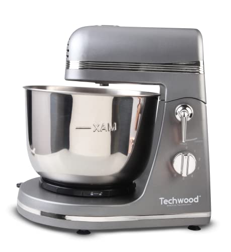 Techwood TMB-361 Küchenmaschine, 3,5 l, 300 W, Grau