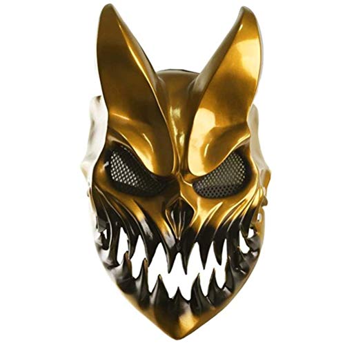 BSTCAR Halloween Maske mit Beweglichem Mund, Horror Maske Costumemask für Erwachsene Herren Damen, Halloween Kostüm Cosplay
