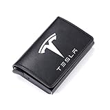 DecTer Carbon Faser Leder Karte Halter Tasche Männer Brieftaschen Geld Tasche Für Tesla Modell 3 Modell X Modell S Modell Y Stil,A