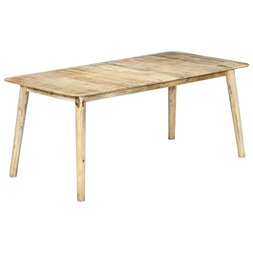 vidaXL Mangoholz Massiv Esstisch Handgefertigt Esszimmertisch Küchentisch Speisetisch Tisch Massivholztisch Holztisch Esszimmer 180x90x76cm