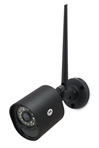 Motorola Focus 72 Outdoor | Überwachungskamera mit Wandmontage | Zoom, Infrarot Nachtsicht Funktion und einen Bewegungsmelder, LAN, WLAN und App Unterstützung - Schwarz - UK Stecker