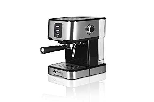 MAGNANI 1100W Espressomaschine für Espresso, Americano, Cappuccino & Latte Macchiato, 15 bar Edelstahl Kaffeemaschine mit abnehmbarem 1,5L Wassertank