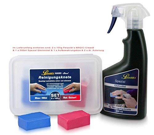 Petzoldt's Reinigungsknete-Gleitmittel 2er Pack, zur perfekten Lackreinigung und Lackpolitur sowie vor Einer Lackkonservierung