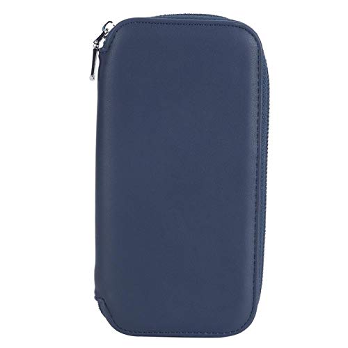 Aigid Brieftasche Geldbörse, PU-Leder Geldbörse Geldbörse Passport Bag Kartenhalter Organizer für RFID-Blockierung(Blau)