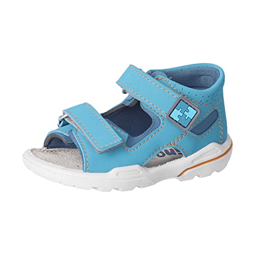 PEPINO Ricosta Jungen Sandalen Manto,Kinderschuhe,WMS:Mittel,waschbar,Halbschuhe,Klettverschluss,Kids,Kinderschuhe,Aqua/Petrol (140),23 EU