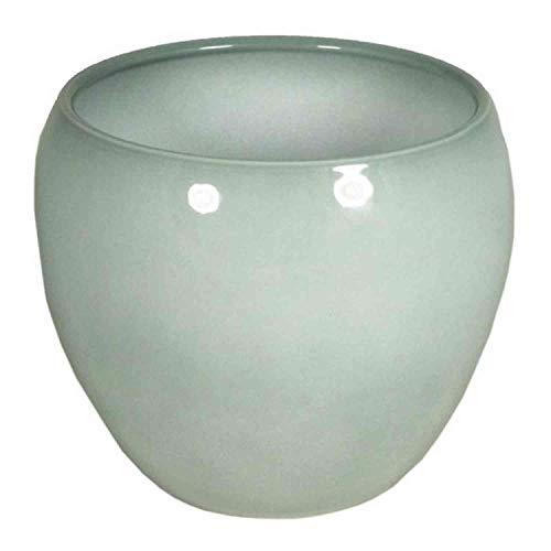 INNA-Glas Keramik Blumentopf, Ø27cm, 24cm, grau-grün - Pflanzentopf/Übertopf