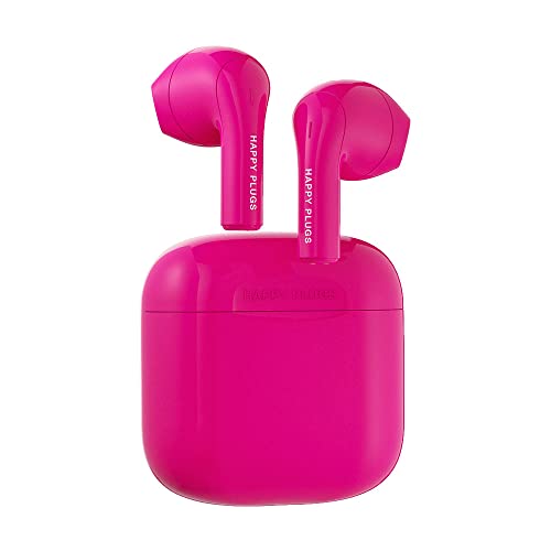 Happy Plugs Joy – Fashion Wireless Earphones - 12 Hours Battery Life - Iconic Colors - Sweatproof – Cerise