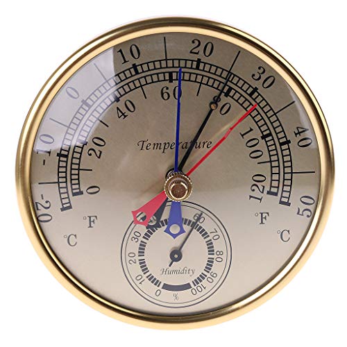 Eliky 5"Min Max Thermometer Hygrometer Wandhalterung Analog Temperatur Luftfeuchtigkeit