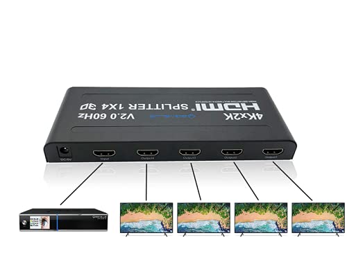 GigaBlue Ultra 4K *HDMI 2.0* Splitter 4K 60Hz für TV, Reciever, Konsole u.v.m. (Splitter 1 IN 4 OUT)