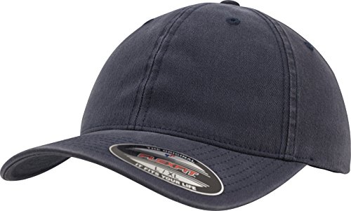 Flexfit Unisex Garment Washed Cotton Dad Hat Kappen, Navy, S/M