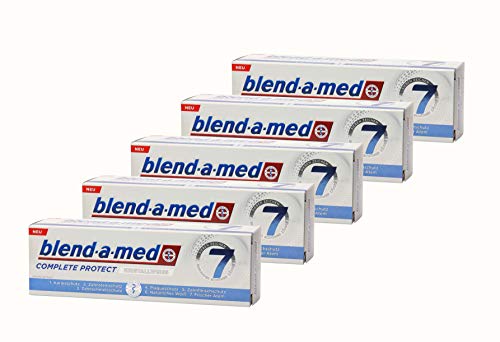 5x blend-a-med Complete Protect Kristallweiss Sieben Zeichen Gesunder Schöner Zähne Zahnpasta 75ml