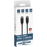 Ansmann 1700-0122 USB Kabel 2 m USB C Schwarz (1700-0122)