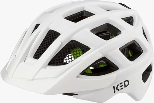 Fahrradhelm - KED - Kailu - White matt - 49-53 cm - inkl. RennMaxe Klackband - Kinder Jugendliche - MTB BMX City Cross