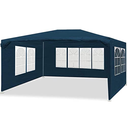 MaxxGarden Pavillon 3x4 m – Gartenzelt - Partyzelt - 12m² - UV Schutz 50+ - Wasserdicht - 4 Seitenteilen - Blau