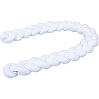 Babybay 501972 Nestchenschlange geflochten passend für Kinderbetten, weiß, weiß 1530 g