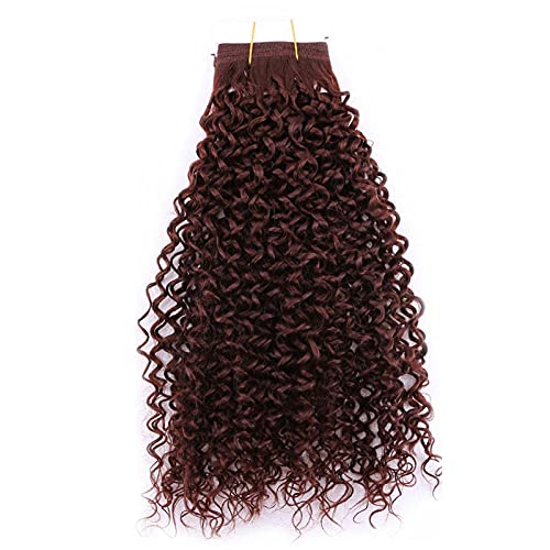Jumbo Braids 100G / Stück Kurze Afro Kinky Curly Hair Webart Braune Farbe Hochtemperatur-Kunsthaarverlängerung-#33_8 Zoll 1 Stück