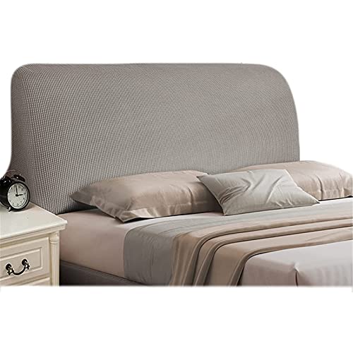 GEBIN Bett Kopfteil Abdeckung Modern Nordisch Plüsch Verdicken Elastische All-Inclusive Bett Kopf Abdeckung Bett Kopf Zurück Schutz Staub Abdeckung Kopfteil Abdeckungen (Taupe,180-200cm)