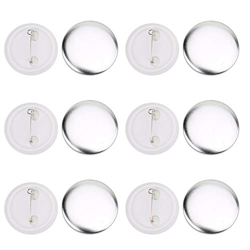 100 Stücke 37mm Abzeichen Button Pin Rundes Knopf Abzeichen Großes Abzeichen Set aus durchsichtigem Kunststoff zum DIY Bastelbedarf