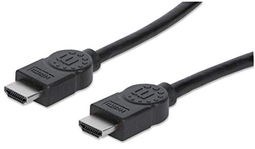 Manhattan 323246 High Speed HDMI-Kabel mit Ethernet-Kanal (HEC ARC 3D) HDMI-Stecker auf HDMI-Stecker geschirmt schwarz 10 m